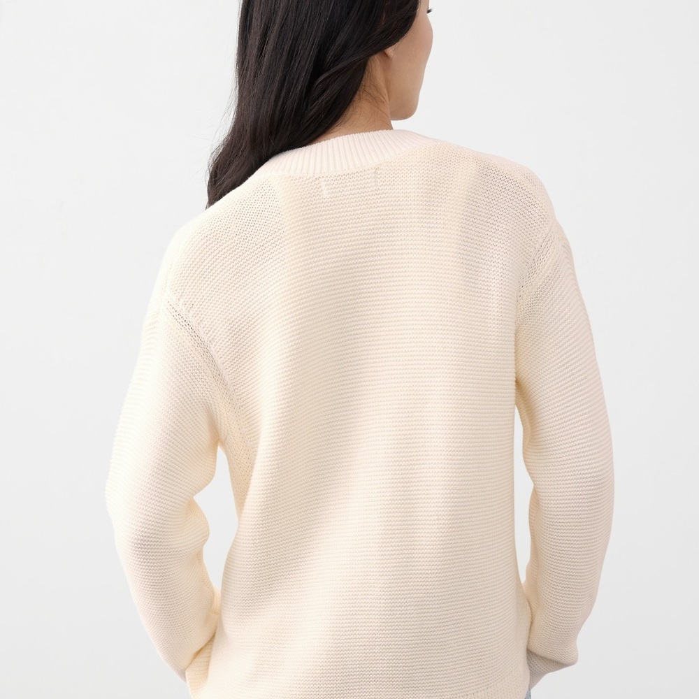 Banana Republic Cream Open-Front Knit Cardigan - Picture 3 of 3